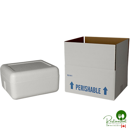 Insulated Shipping Box with Foam Cooler 12 1/4" x 10 7/8" x 5" - 1 1/2" Thick - 16/Case