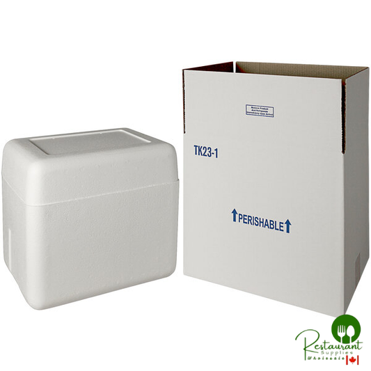 Insulated Shipping Box with Foam Cooler 13 1/4" x 10 3/8" x 12 3/8" - 1 1/2" Thick - 16/Case
