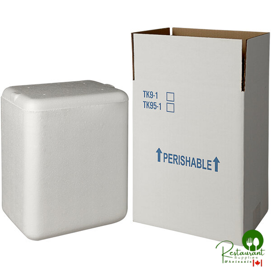 Insulated Shipping Box with Foam Cooler 7 3/4" x 5 3/4" x 10 1/2" - 1 1/2" Thick - 27/Case