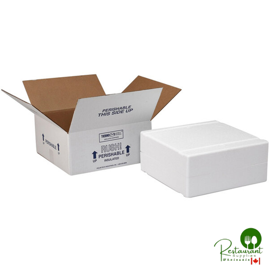 Polar Tech Thermo Chill Insulated Shipping Box with Foam Container 10" x 6" x 3" - 24/Case
