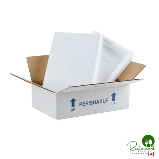 Polar Tech Thermo Chill Insulated Shipping Box with Foam Container 10" x 6" x 2" - 36/Case
