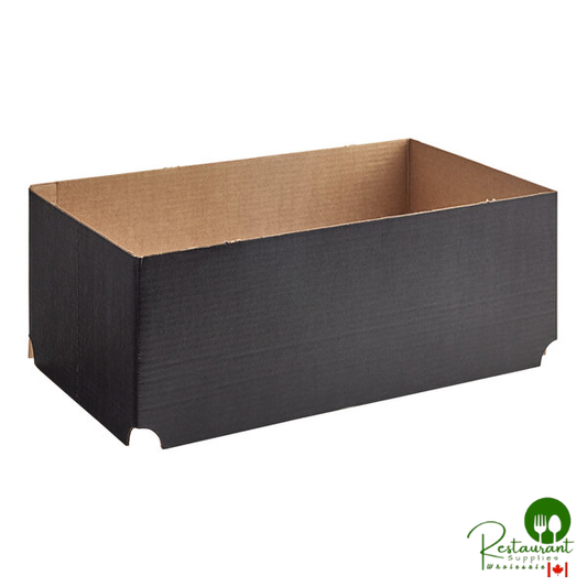 20 3/4" x 13 1/4" x 7 1/2" Disposable Black Chafer Wind Guard By Prime - 10/Bundle