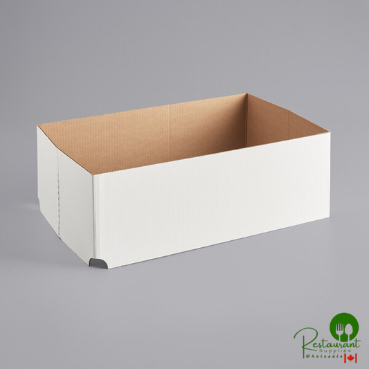 20 3/4" x 13 1/4" x 7 1/2" Disposable White Chafer Wind Guard By Prime - 10/Bundle