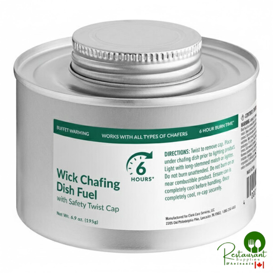 6 Hour Wick Chafing Dish Fuel with Safety Twist Cap By Prime - 24/Case