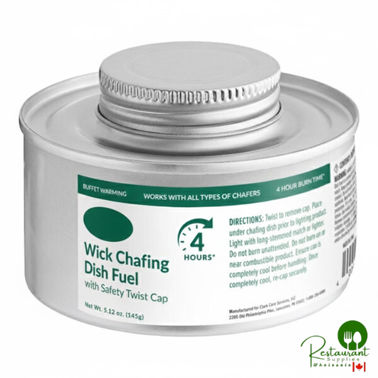 4 Hour Wick Chafing Dish Fuel with Safety Twist Cap By Prime - 24/Case