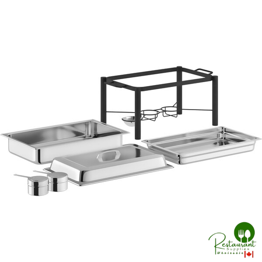 Acopa 8 Qt. Full Size Wrought Iron Pillar Chafer Kit with Stainless Steel Cover and Handle