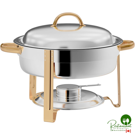 Deluxe 4 Qt. Round Gold Accent Chafer By Prime