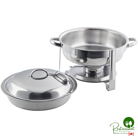 Deluxe 4 Qt. Round Chrome Accent Chafer By Prime