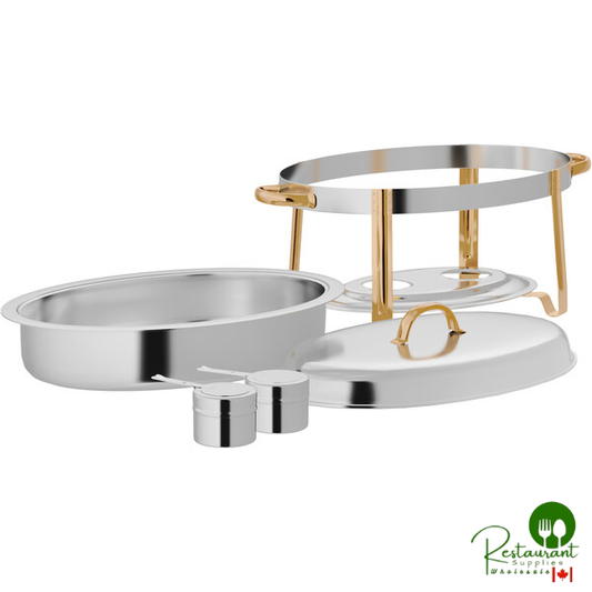 Deluxe 6 Qt. Oval Gold Accent Chafer By Prime