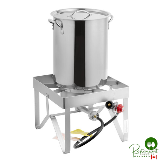Pro BP30-SSKIT All Stainless Steel 30 Qt. Turkey Fryer / Seafood Boiler Kit - 55,000 BTU