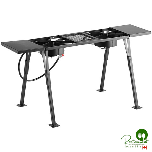 BP212 Double Burner Outdoor Patio Stove / Outdoor Range with Side Shelves - 110,000 BTU