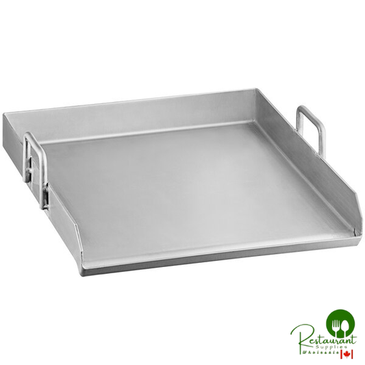 Pro 15" x 16" Stainless Steel Griddle Plate with 2 1/4" Splash Guard and Handles