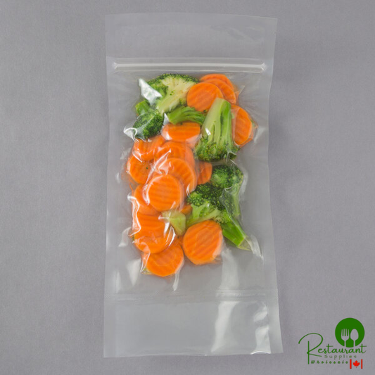 186CVBZ612 6" x 12" Chamber Vacuum Packaging Bags with Zipper 3 Mil By Prime - 1,000/Case