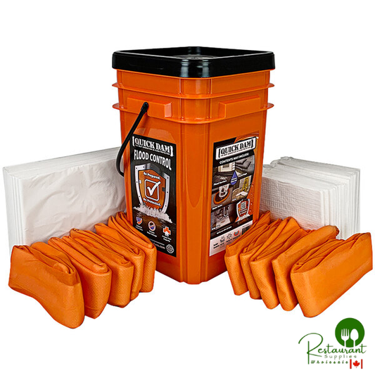 Quick Dam Grab & Go Flood Control Combo Kit with (20) Mats, (10) Drip Mats, and (10) 4' Water Dams WUGG-V