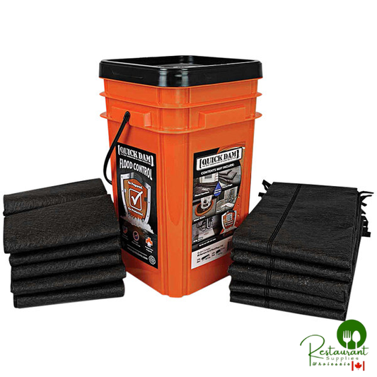 Quick Dam Grab & Go Flood Control Combo Kit with (5) 5' Flood Barriers and (10) 2' Flood Bags QDGGCO