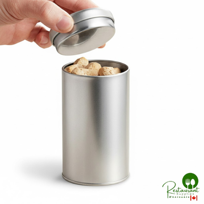 2 9/16" x 4 5/16" Silver Tea Tin - 60/Case