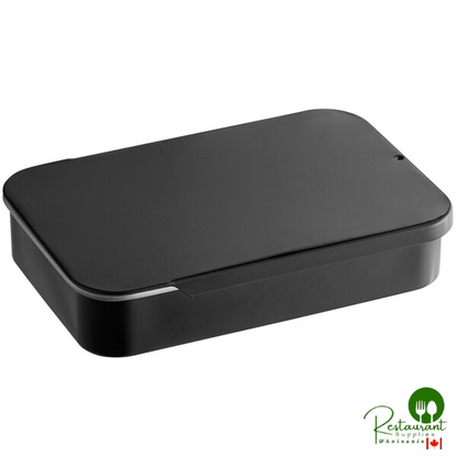 3 11/16" x 2 1/2" x 11/16" Black Tin with Slide Top - 192/Case