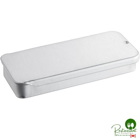 3 1/8" x 1 5/16" x 3/8" Silver Tin with Slide Top - 216/Case