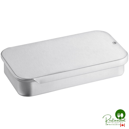 2 5/16" x 2 5/16" x 3/8" Silver Small Tin with Slide Top - 300/Case
