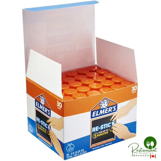 Elmer's E4830 0.28 oz. Re-Stick Clear All Purpose School Glue Stick - 30/Box