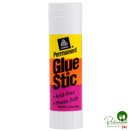 Avery® 196 1.27 oz. White Permanent Glue Stic - 12/Pack