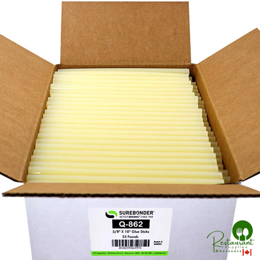 Surebonder Q-862 10" x 5/8" Low Temp Tan Glue Stick - 265/Pack