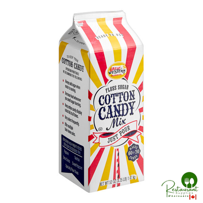 Great Western 1/2 Gallon Carton Apple Cotton Candy Floss Sugar - 6/Case