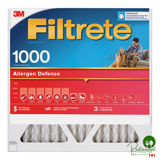 3M Filtrete 20" x 20" x 1" MPR 1000 Allergen Defense Air Filter 70009104830 - 4/Case