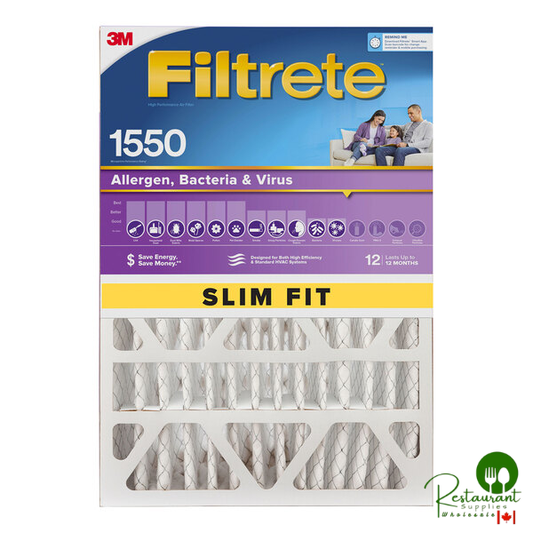 3M Filtrete 20" x 25" x 3 3/4" MPR 1550 Slim Fit Ultra Allergen Reduction Deep Pleat Filter 70006961315 - 4/Case