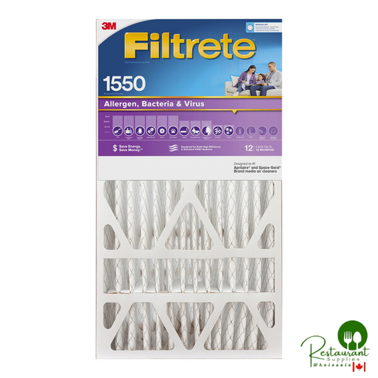 3M Filtrete 20" x 25" x 4" MPR 1550 Ultra Allergen Reduction Deep Pleat Filter 7100097248 - 4/Case