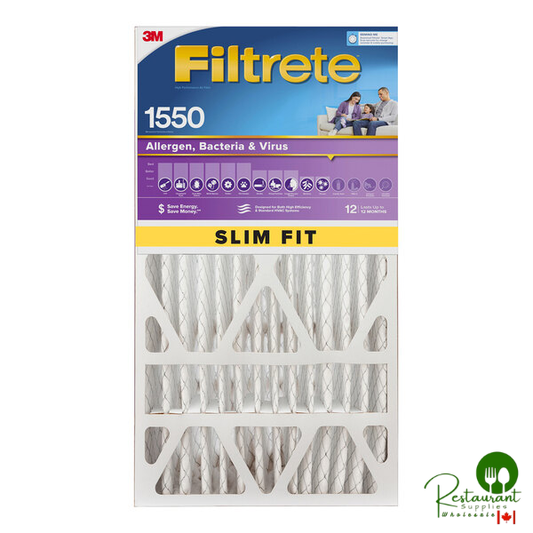 3M Filtrete 16" x 25" x 3 3/4" MPR 1550 Slim Fit Ultra Allergen Reduction Deep Pleat Filter 70006961323 - 4/Case