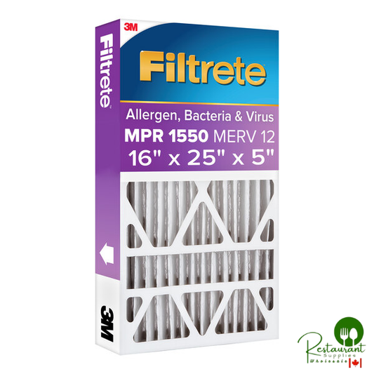 3M Filtrete 16" x 25" x 5" MPR 1550 Ultra Allergen Reduction Deep Pleat Filter 7100330615 - 4/Case