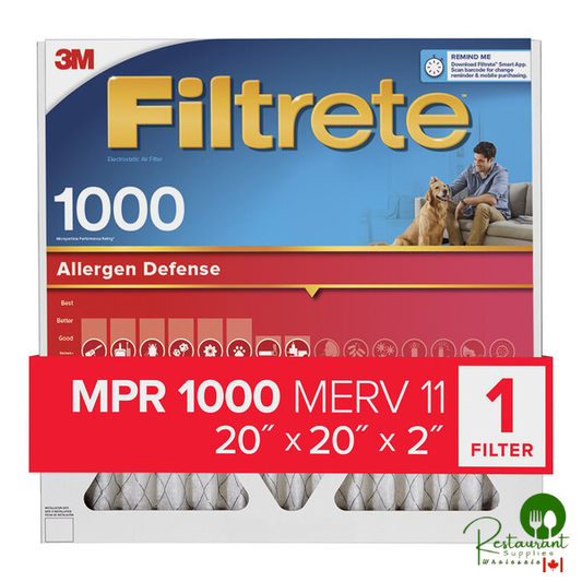 3M Filtrete 20" x 20" x 2" MPR 1000 Allergen Defense Air Filter 70009113294 - 4/Case