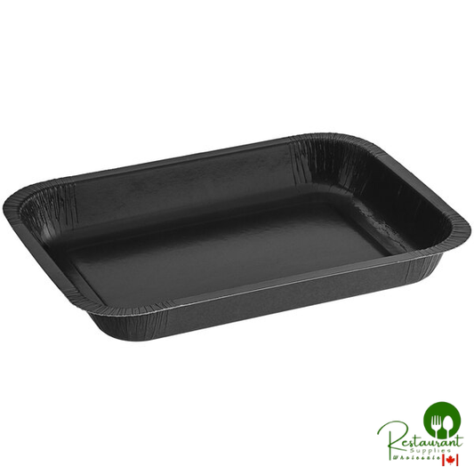 Solut 8 1/2" x 6" Bake and Show Black Oven Safe Heavy Weight Paperboard Entree / Brownie Pan - 560/Case