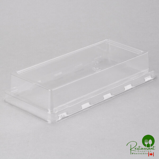 Solut 00072 8 3/4" x 4 3/8" Clear PET Smooth Wall Lid for Loaf Pan - 370/Case
