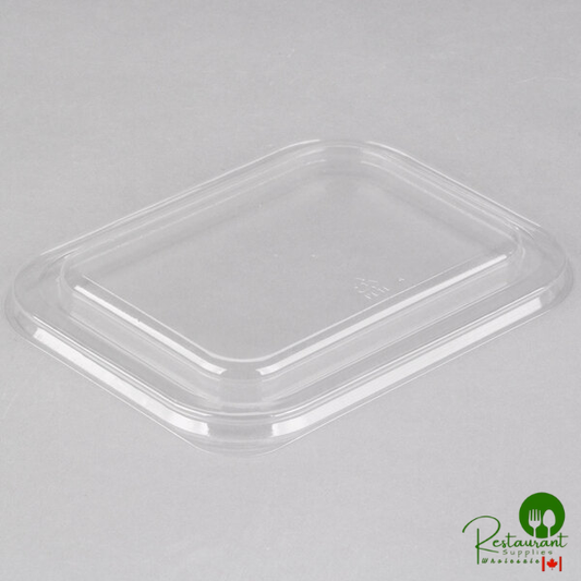 Solut 00049 6 3/4" x 5" Clear PET Smooth Wall Lid for Small Rectangle Tray - 300/Case