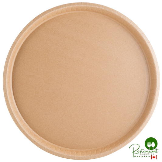 Solut 74445 Take and Bake 15" Kraft Eco Natural Oven Safe Pizza Tray - 75/Case