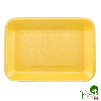 CKF 87902 (#2) Yellow Foam Meat Tray 8 1/4" x 5 3/4" x 3/4" - 500/Case