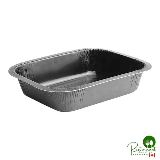 Solut Bake and Show 6 1/2" x 5" x 1 3/8" Rectangular Black Oven Safe Paperboard Baking Pan - 600/Case