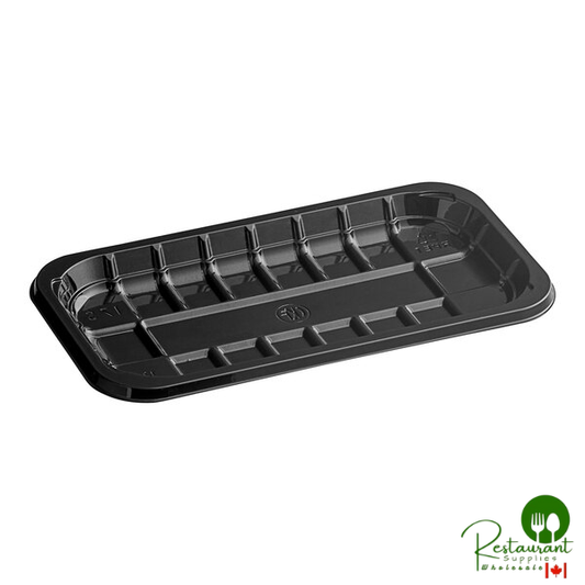 CKF 86535 (#17S) 8 5/16" x 4 1/2" x 3/8" Black PET Plastic Meat Tray - 900/Case