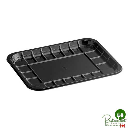 CKF 86613 (#8S) 10 1/8" x 8" x 11/16" Black PET Plastic Meat Tray - 300/Case