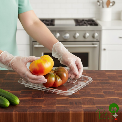 CKF 86668 (#2S) 6" x 8 3/8" x 11/16" Clear PET Plastic Meat Tray - 500/Case
