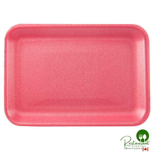 CKF 88062 (#2S) Rose Foam Meat Tray 8 1/4" x 5 3/4" x 1/2" - 500/Case
