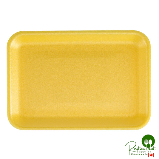 CKF 87903 (#2S) Yellow Foam Meat Tray 8 1/4" x 5 3/4" x 1/2" - 500/Case