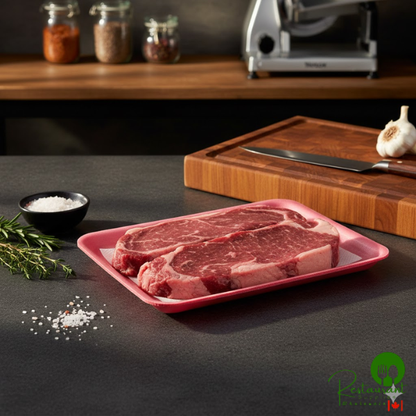 CKF 88066 (#34/4S) Rose Foam Meat Tray 9 1/4" x 7 1/4" x 1/2" - 500/Case