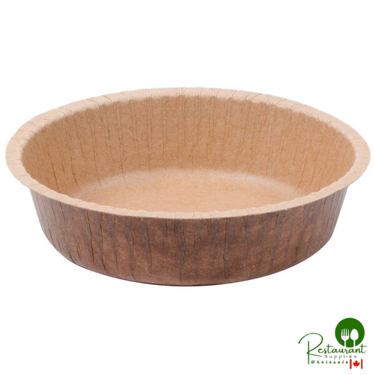 Solut 8 oz. Kraft Oven Safe Paper Baking Cup with Flange and Quick Release Coating - 700/Case