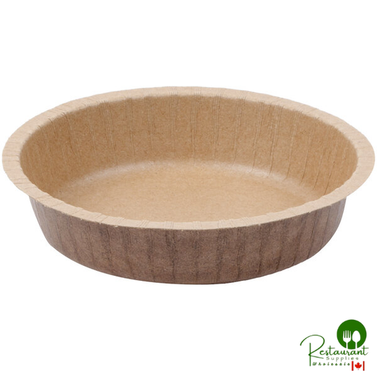 Solut 10 oz. Kraft Oven Safe Paper Baking Cup with Flange and Quick Release Coating - 500/Case