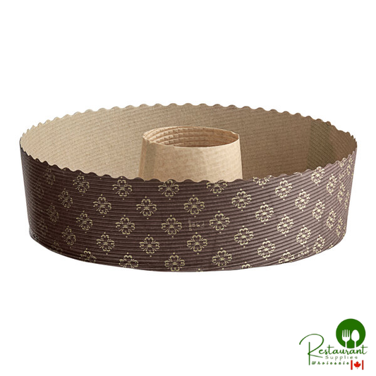 Novacart Corrugated Kraft Paper Baking Ring Mold 7 7/8" x 2 3/8" - 360/Case
