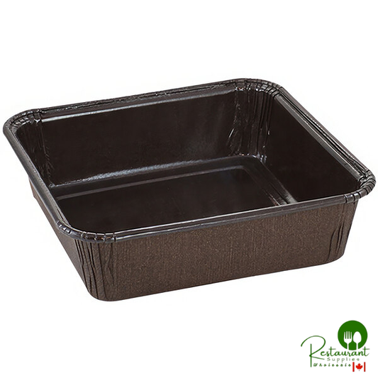 Novacart Brown Square Baking Mold 4" x 4" x 1 1/4" - 560/Case