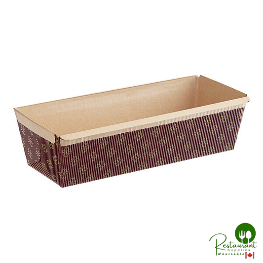 Novacart Corrugated Kraft Paper Bread Loaf Pan 9 5/16" x 3 1/8" x 2 3/4" - 480/Case